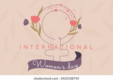 Happy women day card Vector illustration