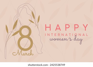 Happy women day card Vector illustration