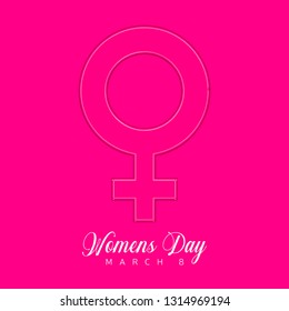 Happy women day with a female symbol image. Vector illustration design