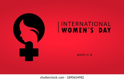 Happy Women Day greeting card illustration. International Women s Day card. Women s friendship. Vector concept of the female's empowerment movement. Female rights holiday event illustration.