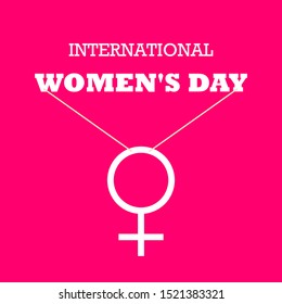 Happy Women Day holiday illustration .International women's day poster. Woman sign. 