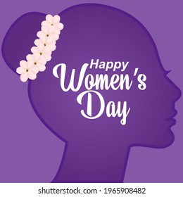 Happy Women Day holiday illustration greeting card with paper cut. Use as banner, poster