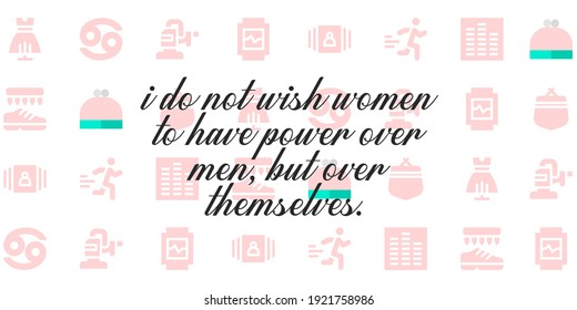 Happy women day quote. Editable vector illustration.