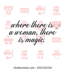 Happy women day quote. Editable vector illustration.