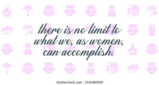 Happy women day quote. Editable vector illustration.