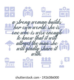 Happy women day quote. Editable vector illustration.