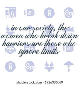 Happy women day quote. Editable vector illustration.