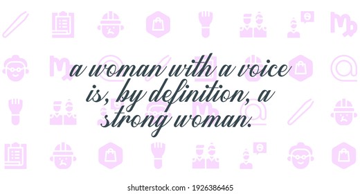 Happy women day quote. Editable vector illustration.