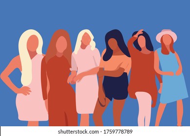 happy women day. women vector illustration.