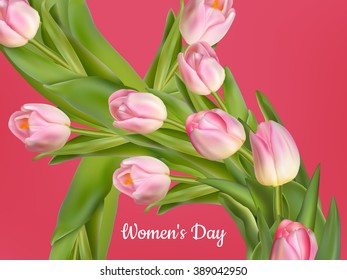 Happy Women s Day card. EPS 10 vector file included