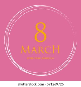 Happy women s day greeting card. Postcard on March 8 vector