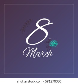 Happy women s day greeting card. Postcard on March 8 vector