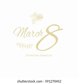 Happy women s day greeting card. Postcard on March 8 vector