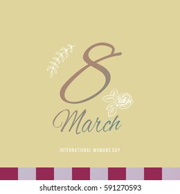 Happy women s day greeting card. Postcard on March 8 vector