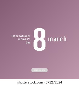 Happy women s day greeting card. Postcard on March 8