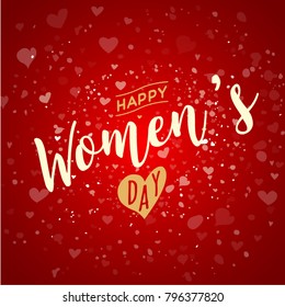 Happy Women s Day. Greeting card design. Eps 10
