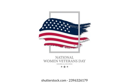 Happy Women Veterans Day Vereinigte Staaten von Amerika Hintergrund Vektorgrafik