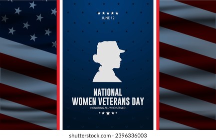 Happy Women Veterans Day Estados Unidos de América ilustración vectorial de fondo