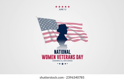 Happy Women Veterans Day Estados Unidos de América ilustración vectorial de fondo