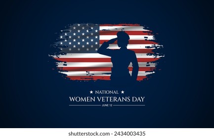 Happy Women Veterans Day Vereinigte Staaten von Amerika Hintergrund Vektor-Illustration