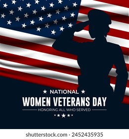 Happy Women Veterans Day Vereinigte Staaten von Amerika Hintergrund Vektorillustration