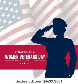 Happy Women Veterans Day United States of America background vector illustration