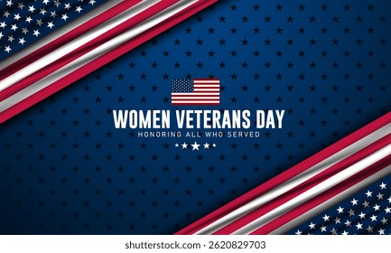 Feliz Dia das Mulheres Veteranas Estados Unidos da América ilustração vetorial de fundo