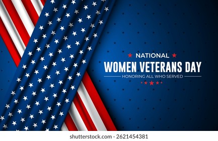 Feliz Dia das Mulheres Veteranas Estados Unidos da América ilustração vetorial de fundo