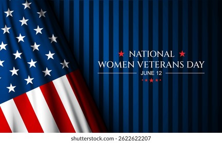 Feliz Dia das Mulheres Veteranas Estados Unidos da América ilustração vetorial de fundo
