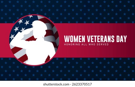 Happy Women Veterans Day United States of America background vector illustration