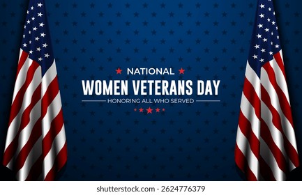 Feliz Dia das Mulheres Veteranas Estados Unidos da América ilustração vetorial de fundo