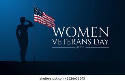 Feliz Dia das Mulheres Veteranas Estados Unidos da América ilustração vetorial de fundo
