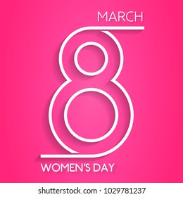 Happy Women's Day 8 March Design Card Background. Happy Women's Day Design Element. Happy women s day greeting card. Postcard on March 8. 8th March concept Poster Template