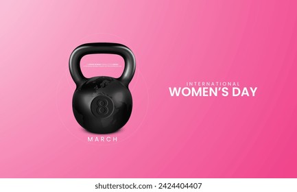 Happy women's Day. 8 march women's day creative design for social media post.