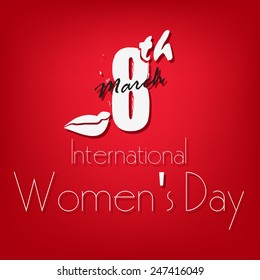 Happy Women's Day 8 march International women's day greeting and  gift card background...