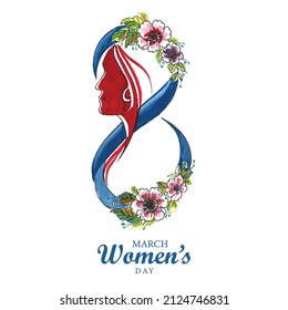 	Happy Womens Day 8march Greeting Card Design