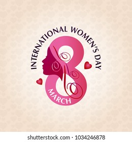 Happy Women's Day 8th March Abstract Banner background