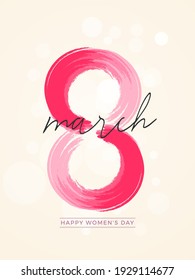 Happy Women's Day 8th of March Vector Background. International women's Day. for banner, Flyer, social media, print, poster, web.