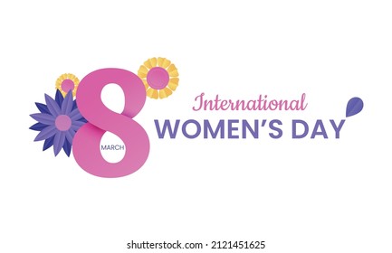 happy womens day 8th march. Women's Day banner. 8 march vector