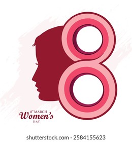 Happy womens day 8th march greeting card