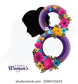 Happy womens day 8th march greeting card