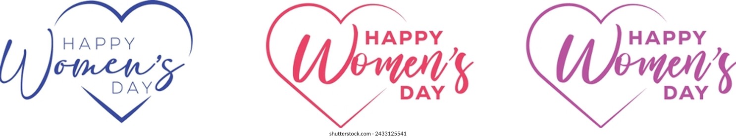 happy women's day, Abstract happy women's day logo, flower, love vector logo design, art