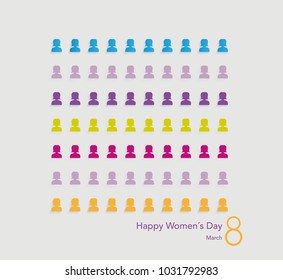 Happy Women's Day. Background for Women's Day.