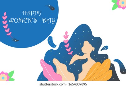 Happy women's day background illustration