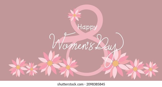 Happy Women's day background illustration. Decorative illustration for international women's day. 