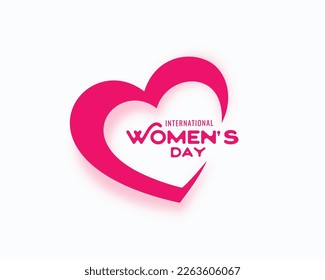 happy women's day background with lovely heart design vector