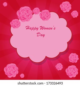 Happy Women's Day background on the pink 