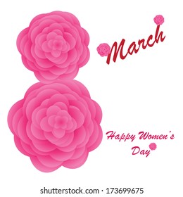 Happy Women's Day background on the white phone