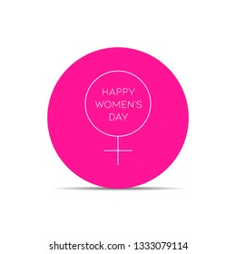 Happy womens day background template. Can use for icon, logo