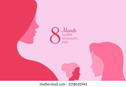 Happy Women's Day Background Template